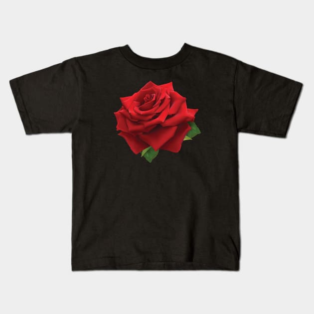 Red Rose Kids T-Shirt by Madelyn_Frere
